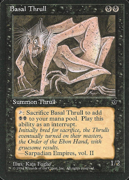 Basal Thrull (K. Foglio) (Fallen Empires) Light Play