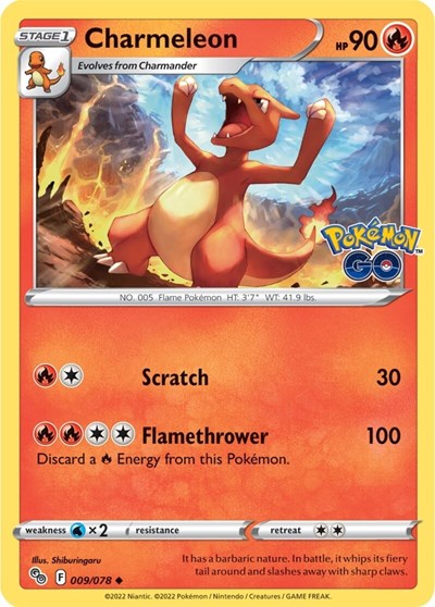 Charmeleon (Pokemon GO) Light Play Reverse Holofoil