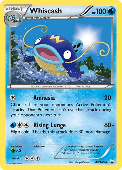Whiscash (XY - Primal Clash) Medium Play Reverse Holofoil