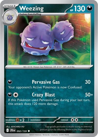 Weezing (SV09: Journey Together) Light Play