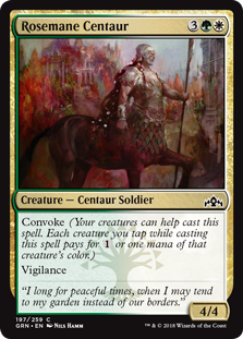 Rosemane Centaur (Guilds of Ravnica) Light Play