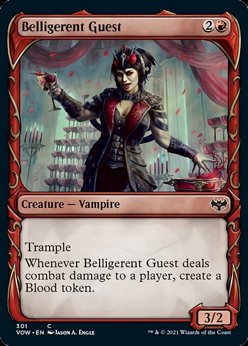 Belligerent Guest (Showcase) (Innistrad: Crimson Vow) Light Play