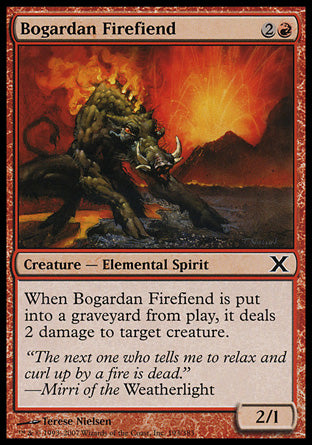Bogardan Firefiend (10th Edition) Light Play
