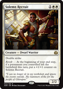 Solemn Recruit (Aether Revolt) Light Play Foil