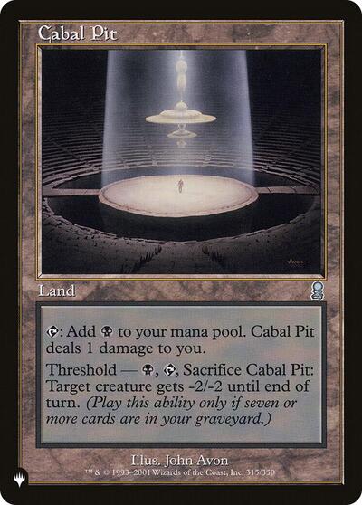 Cabal Pit (The List) Light Play
