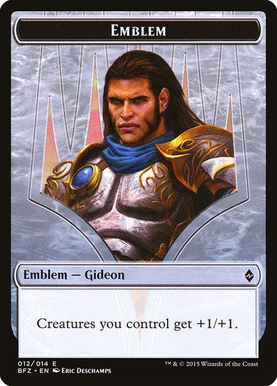 Emblem - Gideon, Ally of Zendikar (Battle for Zendikar) Medium Play