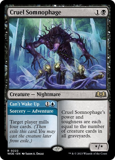 Cruel Somnophage (Wilds of Eldraine) Light Play Foil