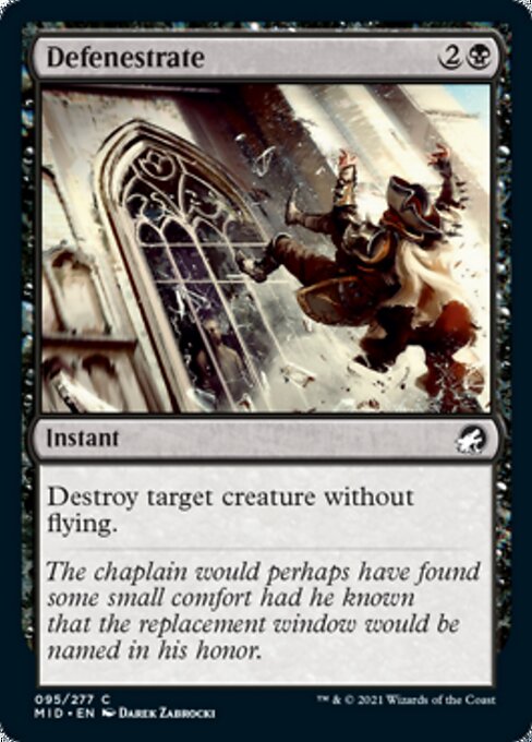 Defenestrate (Innistrad: Midnight Hunt) Light Play Foil