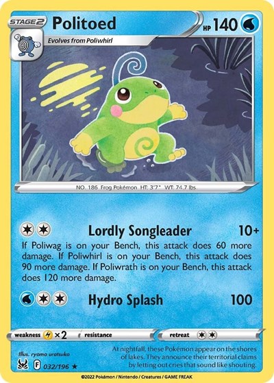 Politoed (SWSH11: Lost Origin) Medium Play