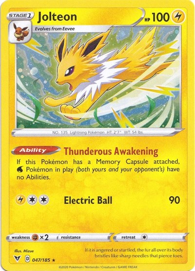 Jolteon - 047/185 (Cosmos Holo) (Miscellaneous Cards & Products) Light Play Holofoil