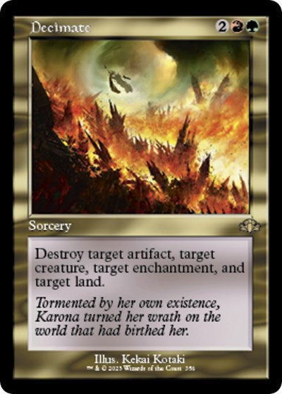 Decimate (Retro Frame) (Dominaria Remastered) Light Play