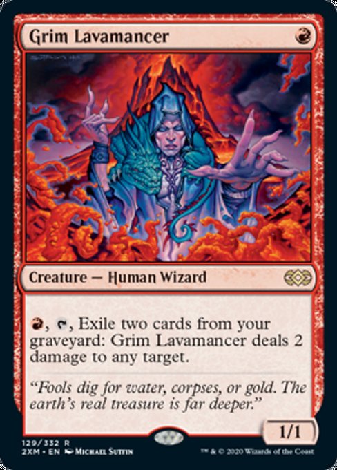 Grim Lavamancer (Double Masters) Light Play