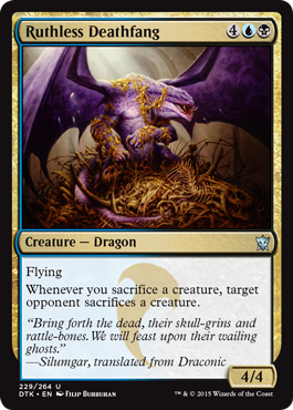 Ruthless Deathfang (Dragons of Tarkir) Light Play Foil