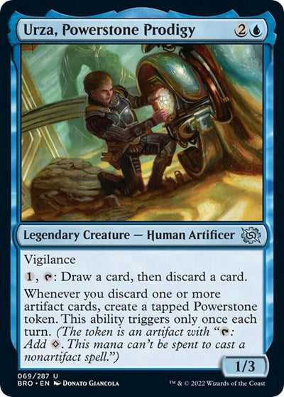 Urza, Powerstone Prodigy (The Brothers' War) Light Play