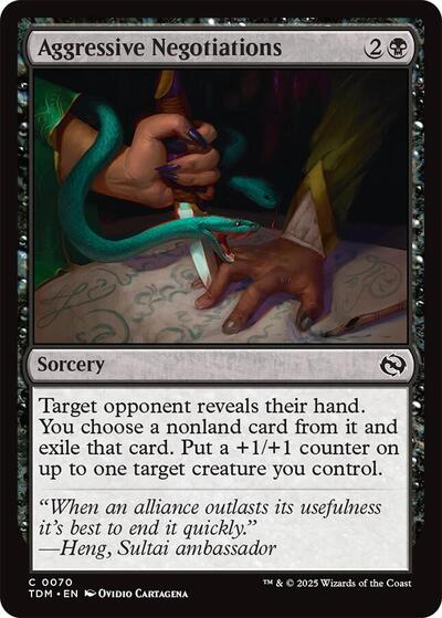 Aggressive Negotiations (Tarkir: Dragonstorm) Light Play Foil