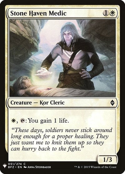 Stone Haven Medic (Mystery Booster) Light Play