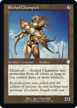 Etched Champion (Commander: The Brothers' War) Light Play