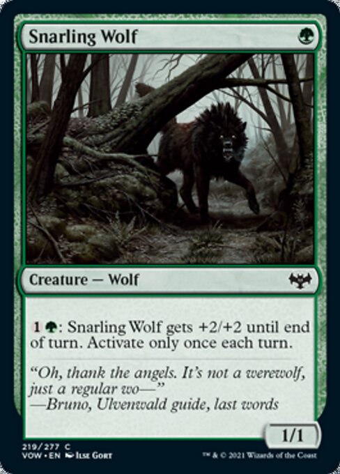 Snarling Wolf (Innistrad: Crimson Vow) Light Play