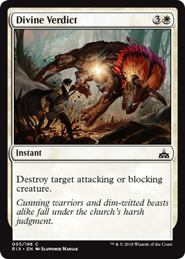 Divine Verdict (Rivals of Ixalan) Light Play