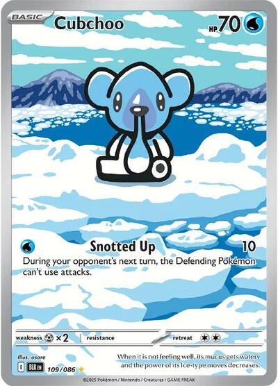 Cubchoo - 109 (SV: Black Bolt) Light Play Holofoil