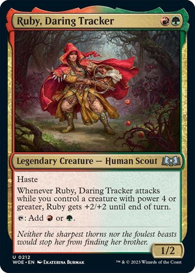 Ruby, Daring Tracker (Wilds of Eldraine) Light Play Foil