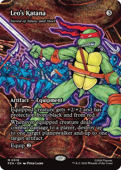 Leo's Katana - Sword of Sinew and Steel (Borderless) (Teenage Mutant Ninja Turtles Eternal-Legal) Light Play