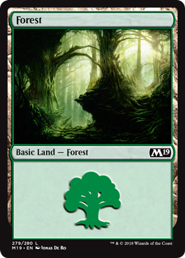 Forest (279) (Magic 2019 Core Set) Light Play
