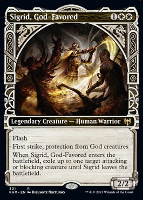 Sigrid, God-Favored (Showcase) (Kaldheim) Light Play
