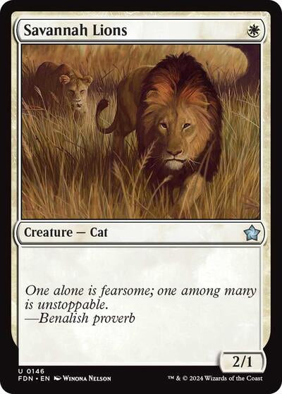 Savannah Lions (Foundations) Light Play Foil