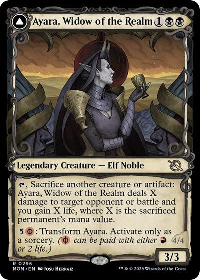 Ayara, Widow of the Realm (Showcase) (March of the Machine) Light Play Foil
