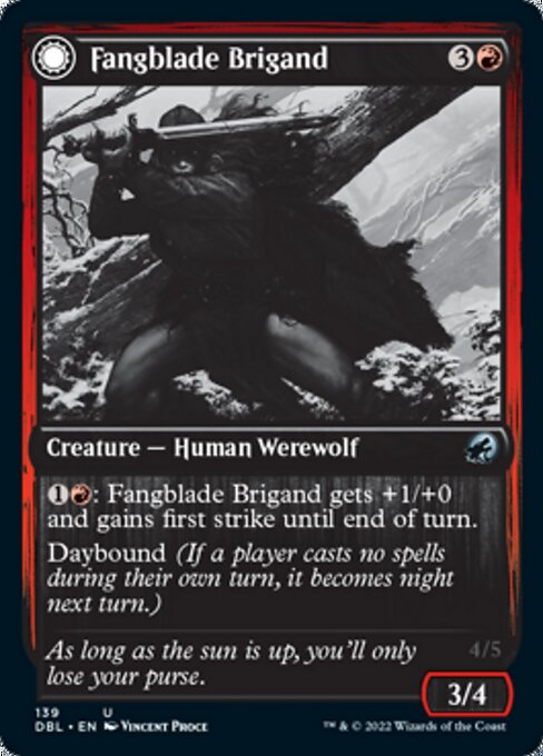 Fangblade Brigand / Fangblade Eviscerator (Innistrad: Double Feature) Light Play