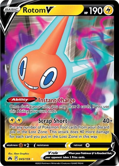 Rotom V (Crown Zenith) Near Mint Holofoil