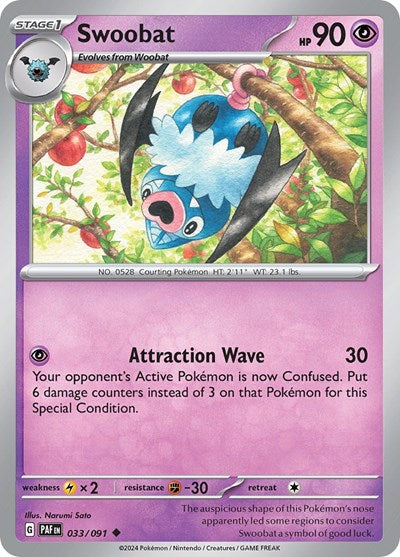 Swoobat (SV: Paldean Fates) Light Play