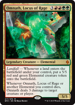 Omnath, Locus of Rage (Battle for Zendikar) Medium Play