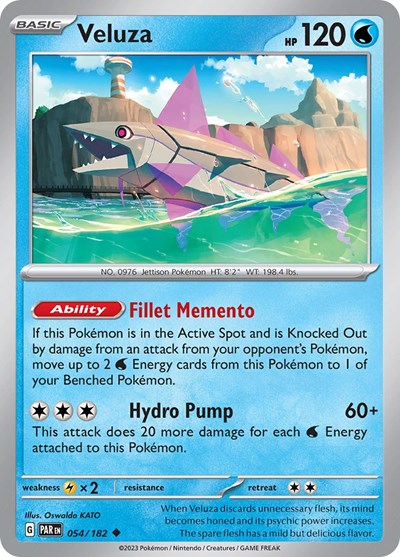 Veluza - 054 (Scarlet and Violet: Paradox Rift) Light Play Reverse Holofoil