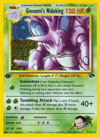 Giovanni's Nidoking (Gym Challenge) Damaged / Poor Holofoil Unlimited