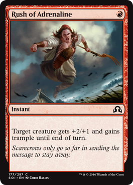 Rush of Adrenaline (Shadows Over Innistrad) Light Play