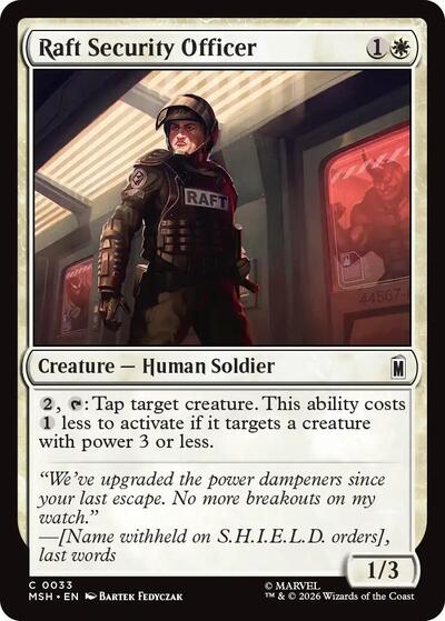Raft Security Officer (Marvel Super Heroes) Light Play