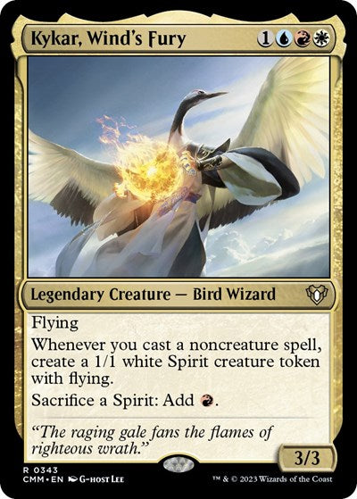 Kykar, Wind's Fury (Commander Masters) Light Play