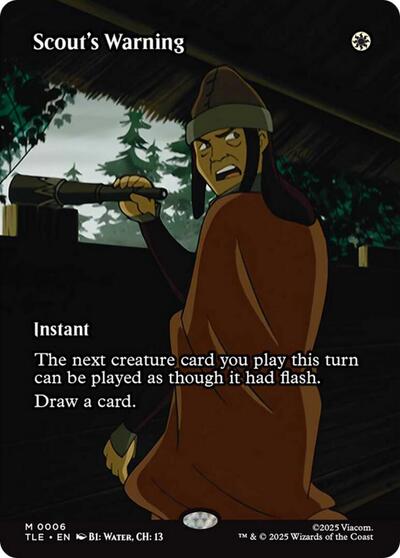 Scout's Warning (Borderless) (Avatar: The Last Airbender: Eternal-Legal) Light Play
