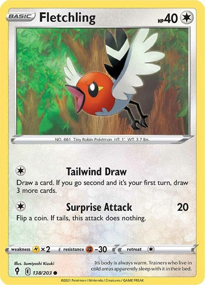 Fletchling (SWSH07: Evolving Skies) Light Play