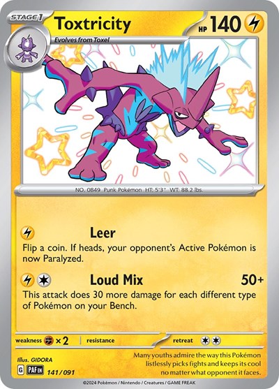 Toxtricity (SV: Paldean Fates) Light Play Holofoil