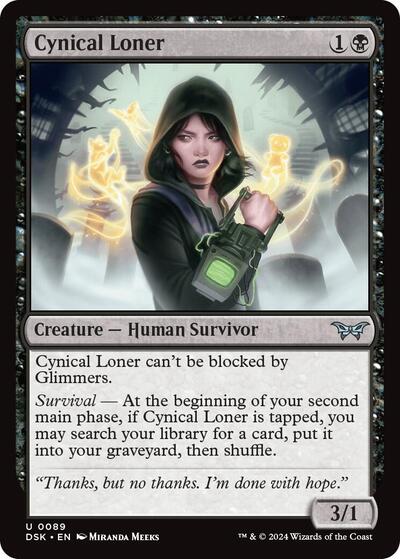 Cynical Loner (Duskmourn: House of Horror) Light Play Foil