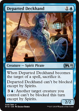 Departed Deckhand (Magic 2019 Core Set) Light Play