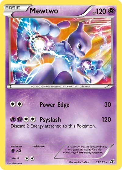 Mewtwo (Legendary Treasures) Light Play Reverse Holofoil