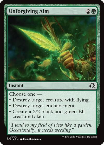 Unforgiving Aim (Lorwyn Eclipsed) Light Play Foil