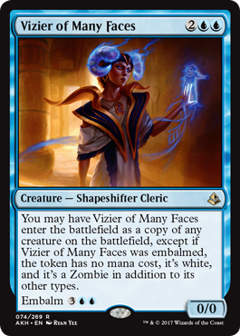 Vizier of Many Faces (Amonkhet) Medium Play