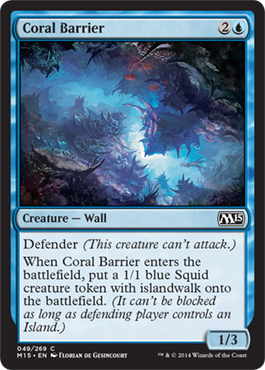 Coral Barrier (Magic 2015 Core Set) Light Play