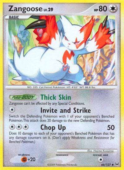 Zangoose (Platinum) Damaged / Poor Reverse Holofoil