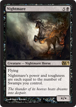 Nightmare (Magic 2014 Core Set) Damaged / Poor